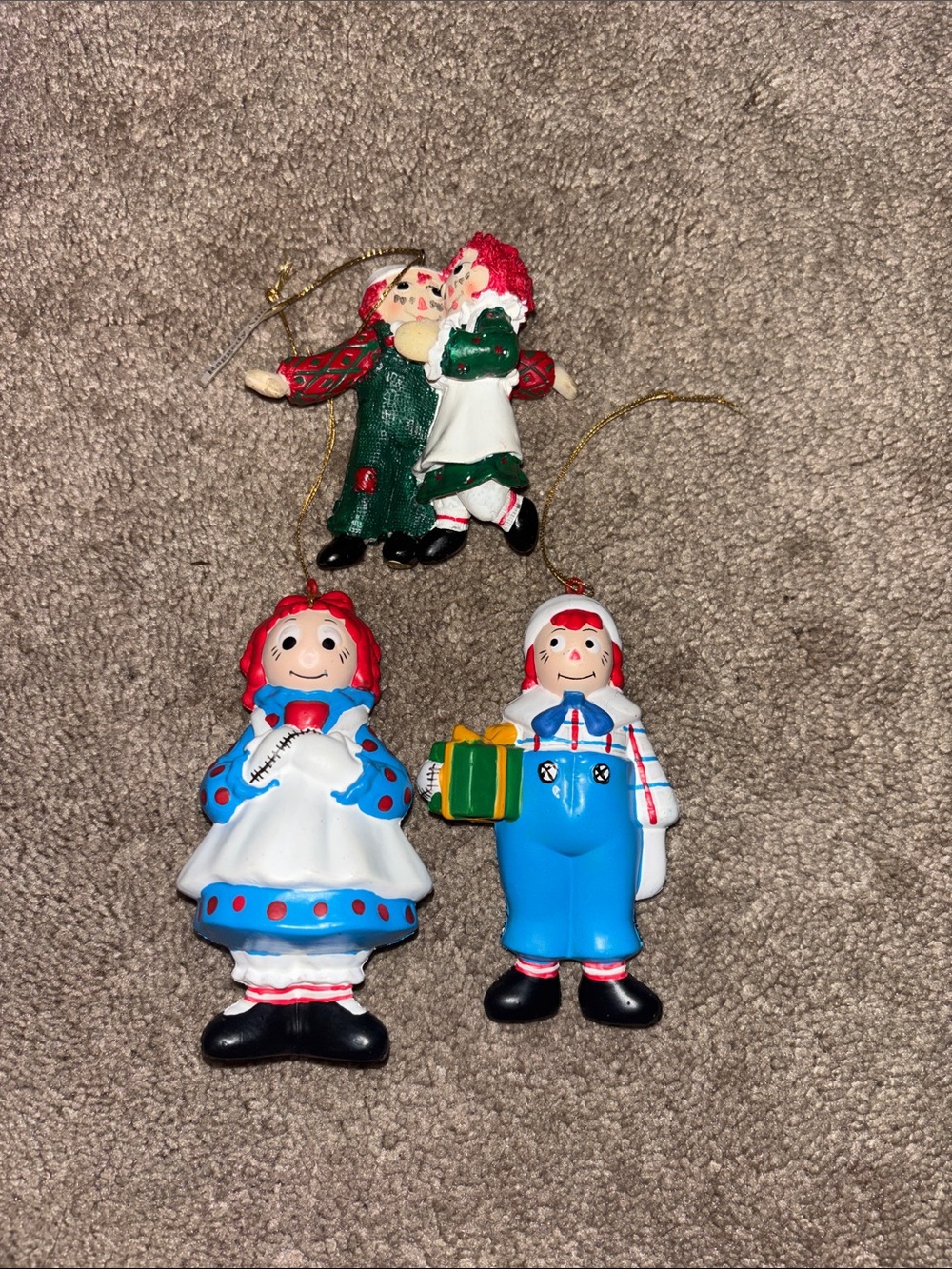 Vintage Raggedy Ann & Andy Ornament Lot!